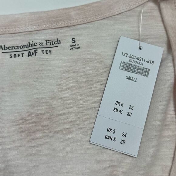 ABERCROMBIE AND FITCH V-neck Tee, Size SMALL - Picture 9 of 9